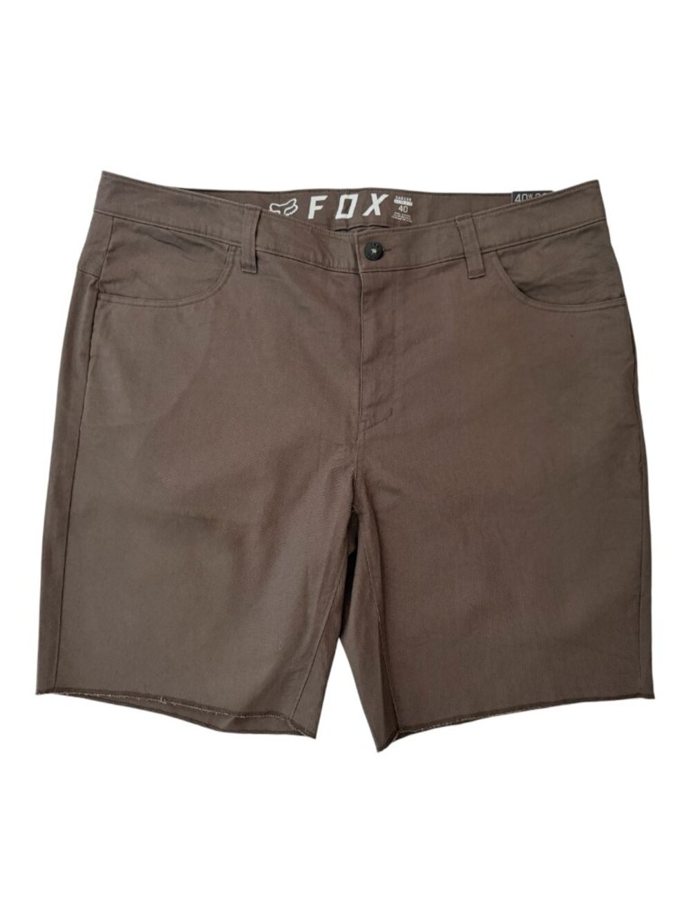 FOX Racing Dagger Slim Fit Chino Shorts Men's Brown Size 40 Stretch